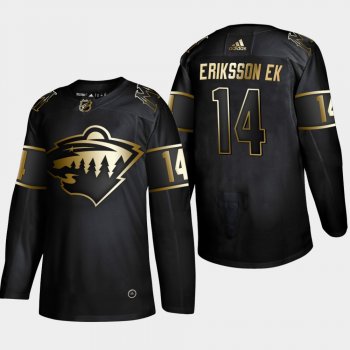 Minnesota Wild Joel Eriksson Ek #14 Authentic 2019 NHL Golden Edition Black Player Jersey - Men's