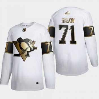 Men's JerseyMen's Pittsburgh Penguins Evgeni Malkin #71 NHL Golden Edition White Authentic Jersey