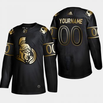 Ottawa Senators Custom #00 Authentic 2019 NHL Golden Edition Black Player Jersey - Men's