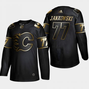 Men's Calgary Flames Mark Jankowski #77 2019 NHL Golden Edition Black Authentic Player Jersey