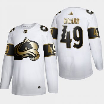 Men's Colorado Avalanche Samuel Girard #49 NHL Golden Edition White Authentic Jersey