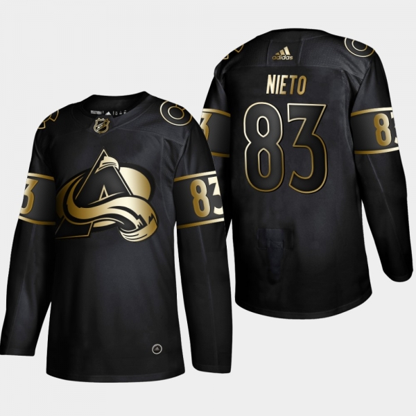 Men's Colorado Avalanche Matt Nieto #83 2019 NHL Golden Edition Black Authentic Player Jersey