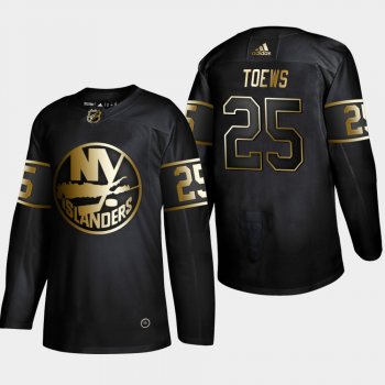 Men's JerseyMen's New York Islanders Devon Toews #25 2019 NHL Golden Edition Black Authentic Player Jersey