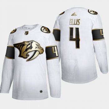 Men's Nashville Predators Ryan Ellis #4 NHL Golden Edition White Authentic Jersey