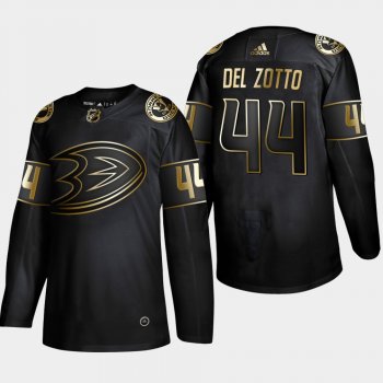 Men's Anaheim Ducks Michael Del Zotto #44 NHL Golden Edition Black Authentic Jersey