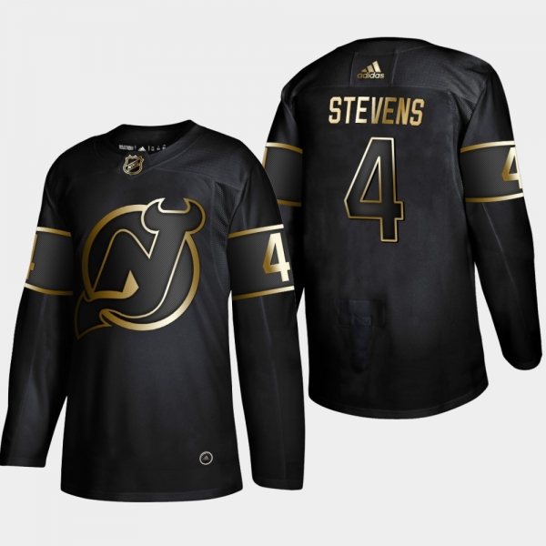 Men's JerseyMen's New Jersey Devils Scott Stevens #4 2019 NHL Golden Edition Black Retired Player Jersey