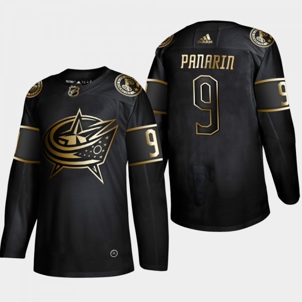 Men's Columbus Blue Jackets Artemi Panarin 2019 NHL Golden Edition Authentic Player Black Jersey