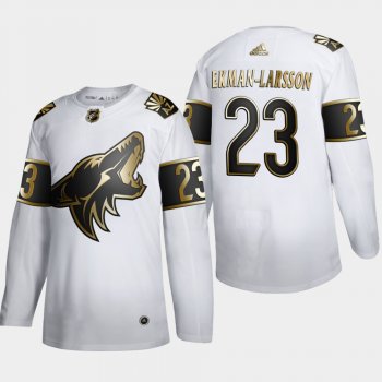 Men's Arizona Coyotes Oliver Ekman-Larsson #23 NHL Golden Edition White Authentic Jersey