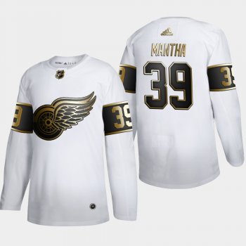 Men's Detroit Red Wings Anthony Mantha #39 NHL Golden Edition White Authentic Jersey