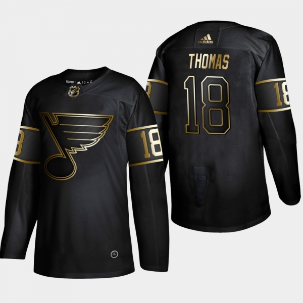 St. Louis Blues Robert Thomas #18 Authentic 2019 NHL Golden Edition Black Player Jersey - Men's