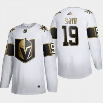 Men's Vegas Golden Knights Reilly Smith #19 NHL Golden Edition White Authentic Jersey