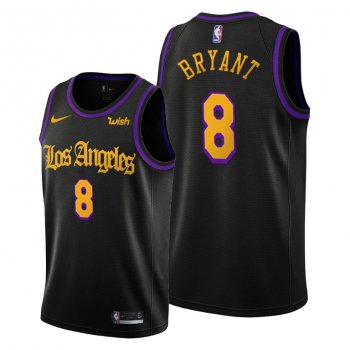 Kobe Bryant #8 Mamba Lakers City Creative Black Jersey