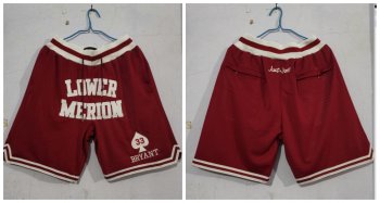 Lower Merion Aces 33 Kobe Bryant Red Just Don With Pocket High School Mesh Shorts