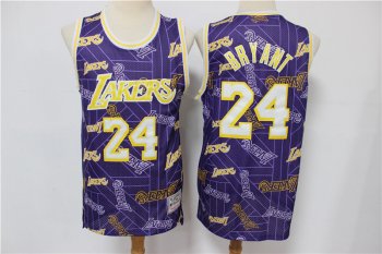 Lakers 24 Kobe Bryant Purple Tear Up Pack Hardwood Classics Swingman Jersey