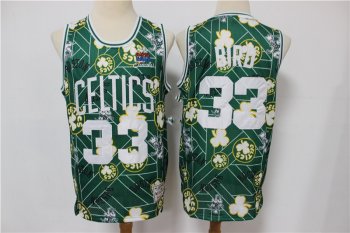 Celtics 33 Larry Bird Green Tear Up Pack Hardwood Classics Swingman Jersey