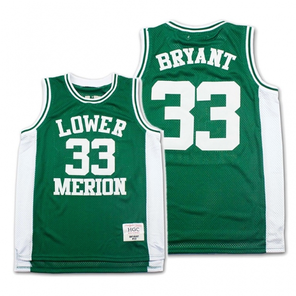 Kobe Bryant Mamba forever High School Basketball #33 Green Jersey