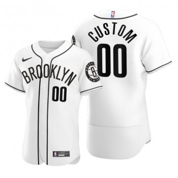 Custom #00 Nets Baseball Jerseys 2020 NBA X MLB Crossover Edition