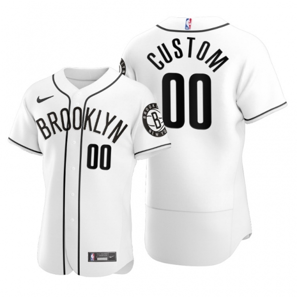 Custom #00 Nets Baseball Jerseys 2020 NBA X MLB Crossover Edition