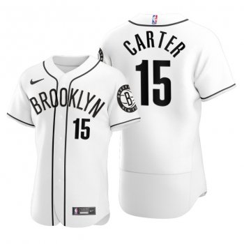 Vince Carter #15 Nets Baseball Jerseys 2020 NBA X MLB Crossover Edition