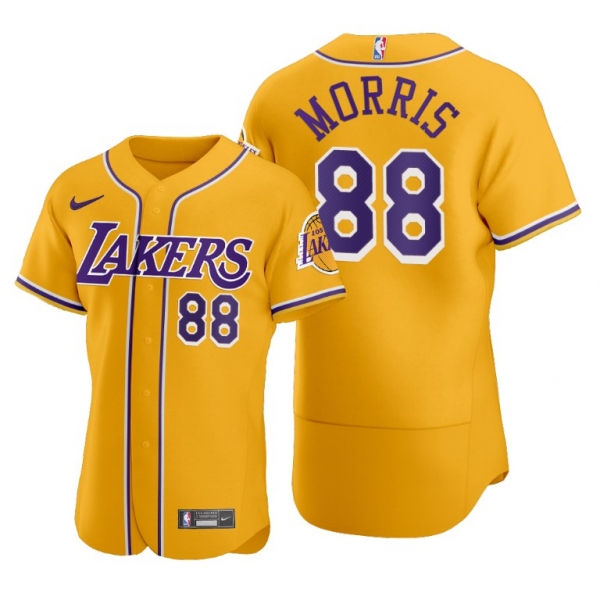 Markieff Morris #88 Lakers Baseball Jerseys 2020 NBA X MLB Crossover Edition