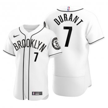 Kevin Durant #7 Nets Baseball Jerseys 2020 NBA X MLB Crossover Edition