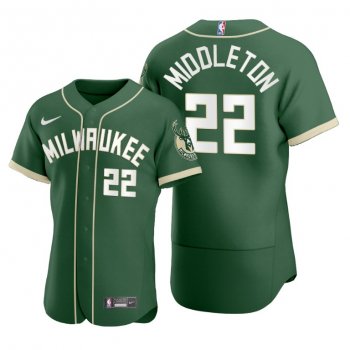 Khris Middleton #22 Bucks Baseball Jerseys 2020 NBA X MLB Crossover Edition