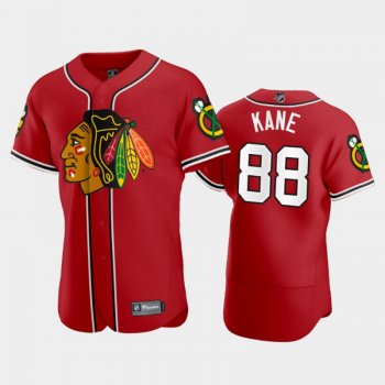 Men's Blackhawks Patrick Kane #88 2020 NHL X MLB Crossover Red Jersey