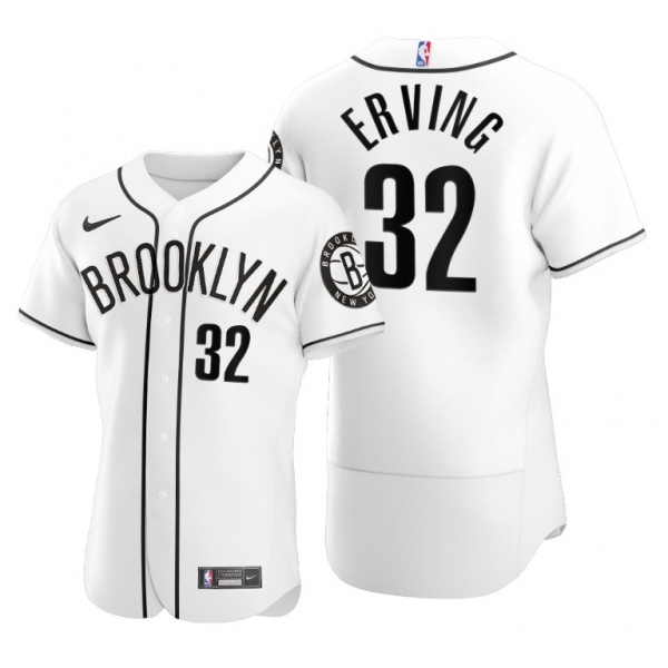 Julius Erving #32 Nets Baseball Jerseys 2020 NBA X MLB Crossover Edition