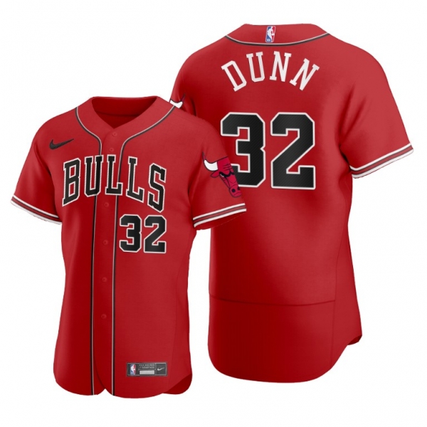 Kris Dunn #32 Bulls Baseball Jerseys 2020 NBA X MLB Crossover Edition