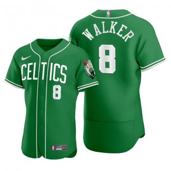 Kemba Walker #8 Celtics Baseball Jerseys 2020 NBA X MLB Crossover Edition