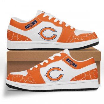 Women's Chicago Bears AJ Low Top Leather Sneakers 001-ID968