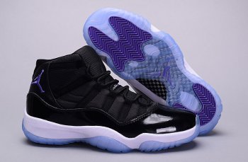 Running weapon Cheap Air Jordan 11 Black/Purple Shoes Retro Men-ID196