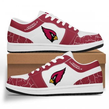 Women's Arizona Cardinals AJ Low Top Leather Sneakers 001-ID964