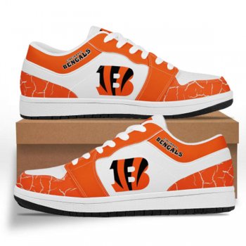 Men's Cincinnati Bengals AJ Low Top Leather Sneakers 001-ID611