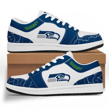 Men's Seattle Seahawks AJ Low Top Leather Sneakers 001-ID633