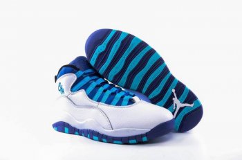 Running weapon Cheap Air Jordan 10 Retro Men White/Blue/Navy Newest-ID139