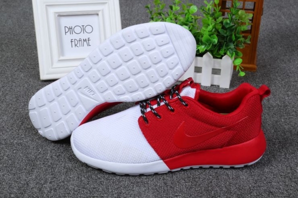 Running weapon Wholesale Cheap Nike Roshe Women White/Red-ID2505