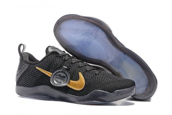 Running weapon Cheap Nike Kobe Bryant 11 Knitted Black/Golden-ID1877