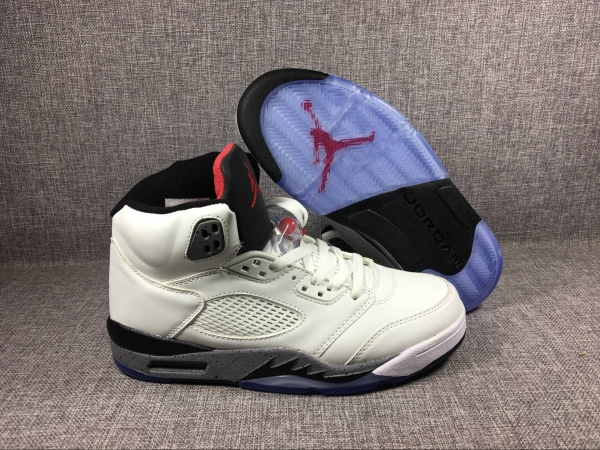 Men's 2017 Air Jordan 5 Retro "White Cement" Shoes-ID460