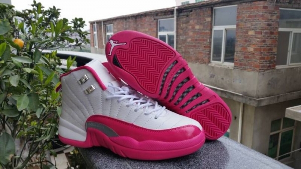 Running weapon Newest Air Jordan 12 Shoes Retro Women Pink/White-ID824