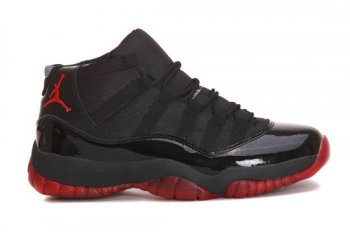 Men's Air Jordan 11 Retro Black Red Shoes-ID150