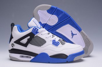 Men's Air Jordan 4 white blue sneakers for sale-ID406