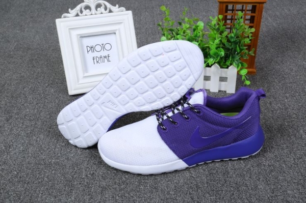 Running weapon Wholesale Cheap Nike Roshe Women White/Grape-ID2502