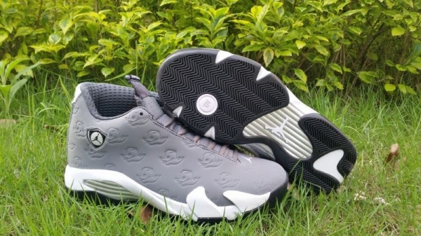 Running weapon Cheap Wholesale Air Jordan 14 Oregon Retro Grey-ID351