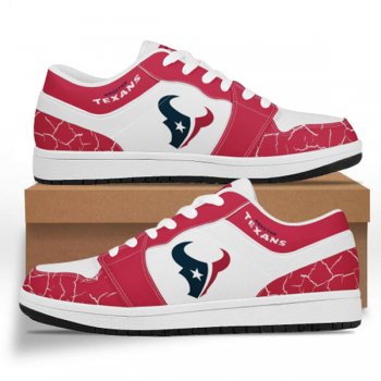 Women's Houston Texans AJ Low Top Leather Sneakers 001-ID975