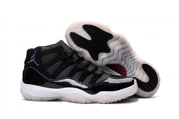 Running weapon Wholesale Air Jordan 11 Shoes Retro Men Black/Purple Jumpman-ID223