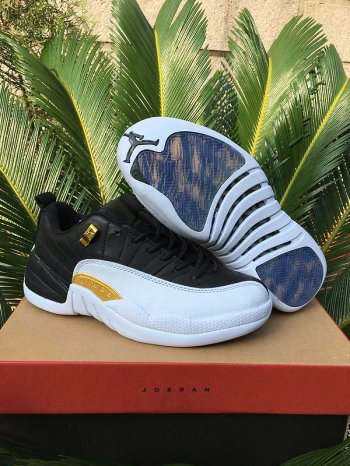 Running weapon Cheap Air Jordan 12 Shoes Retro Women Black/White-ID822