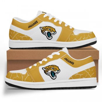 Women's Jacksonville Jaguars AJ Low Top Leather Sneakers 001-ID977