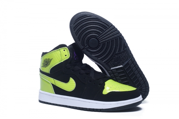 Running weapon Wholesale China Air Jordan 1 Black/White/Green-ID728