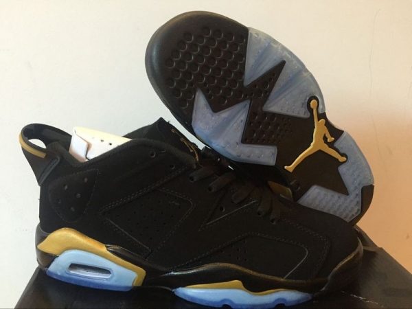 Running weapon Mens Air Jordan 6 Black/Golden Shoes Retro Cheap-ID557